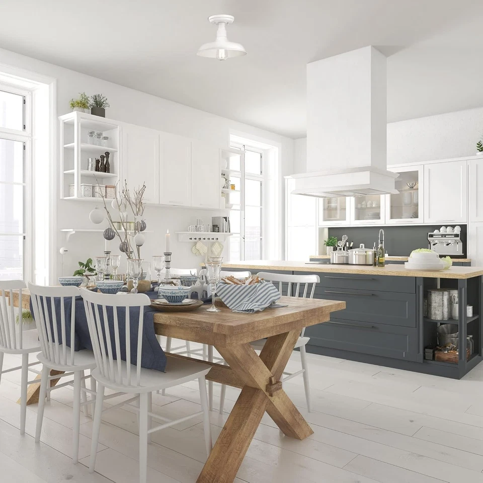 Design House 579631 Kimball Industrial Farmhouse 1-Light Indoor Semi-Flush - Image 4 of 4