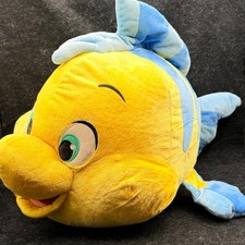 Disney Store Exclusive Large Jumbo 23" MC Flounder Plush from The Little Mermaid