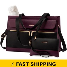 LOVEVOOK 15.6 Inch Laptop Tote Bag for Women - Waterproof, Large Capacity