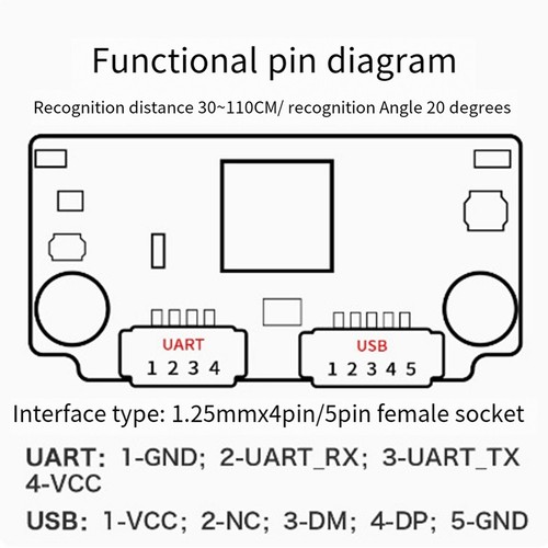 Access Gesichtserkennungsmodul mit Binokularkamera 4-PIN-Kabel AI Live-Kör8642 - Bild 7 von 8