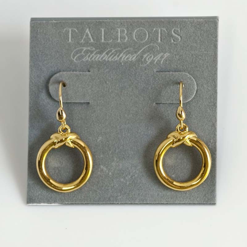 New Talbots Minimalist Loop Drop Earrings Chic Women Party Vacation Jewelry Gift
