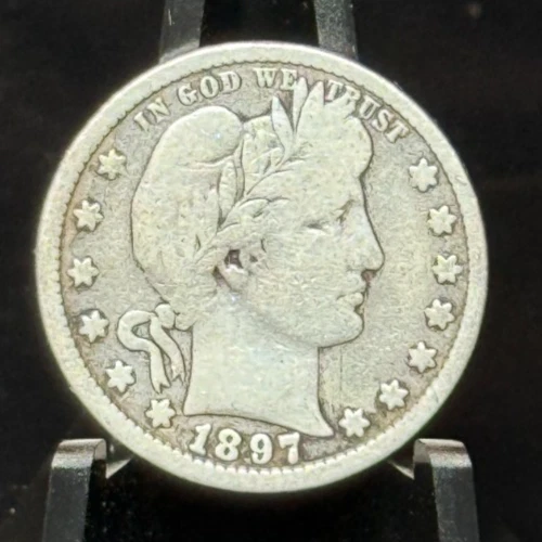 1897-O US Barber Quarter 25C Silver Coin