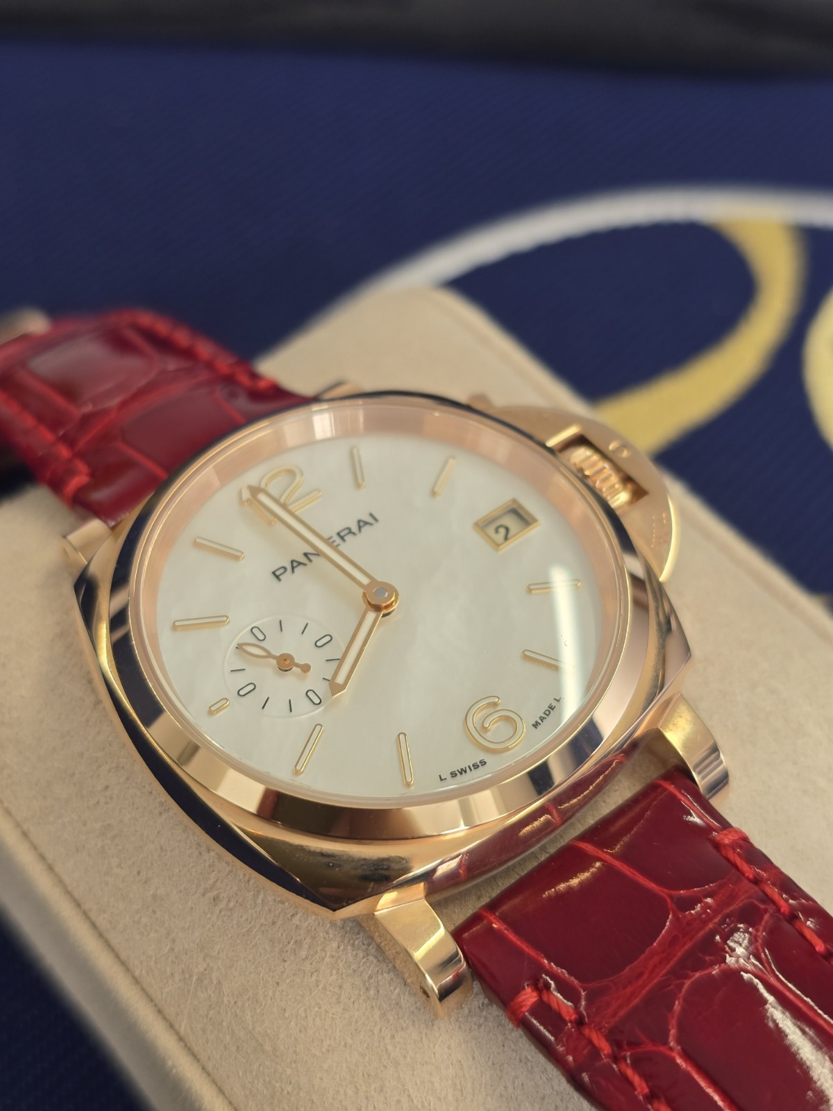 Panerai Luminor Due White Mother of Pearl Women's Watch - PAM01280