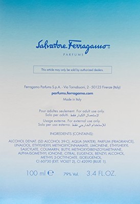 Salvatore Ferragamo Incanto Blue Eau De Toilette Spray for Men - 3.4 Oz
