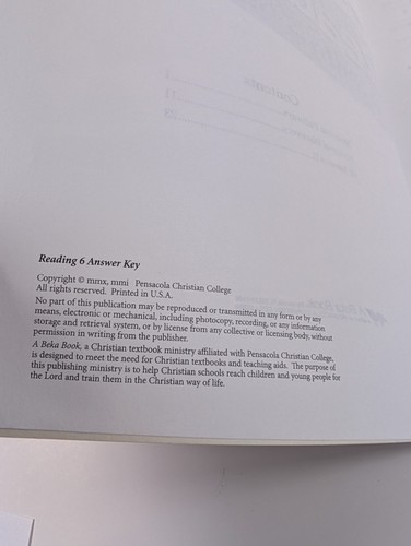 Abeka Reading 6 Answer Key Homeschool - Picture 5 of 9