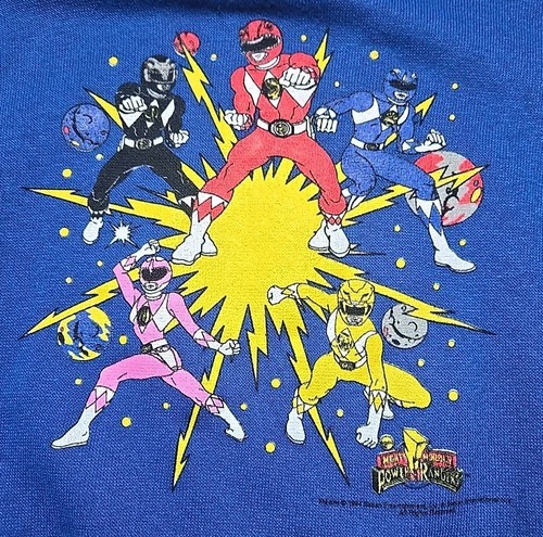 Vintage Mighty Morphin Power Rangers Sweatshirt Size 7 USA Made 90s - Picture 3 of 10