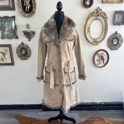 Vintage Conbipel Italian Suede & Fur ''Penny Lane'' Coat
