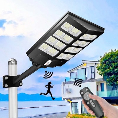 5000W Commercial Solar Street Light Dusk To Dawn Road Outdoor Garden Wall Lamp