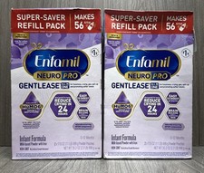 2 ENFAMIL Neuropro Gentlease Infant Formula Milk-Based Powder 35.2oz EXP 02/2027