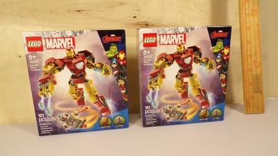 Lot of 2 LEGO 76307 Marvel Iron Man Mech vs. Ultron Superhero Building Toy Set
