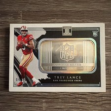 2021 Impeccable TREY LANCE .999 Fine Silver NFL Logo Rookie RC SP SSP #4/20
