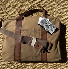 Dopp, nuovo con etichetta tela e valigetta in pelle invecchiata, borsa computer marrone $65