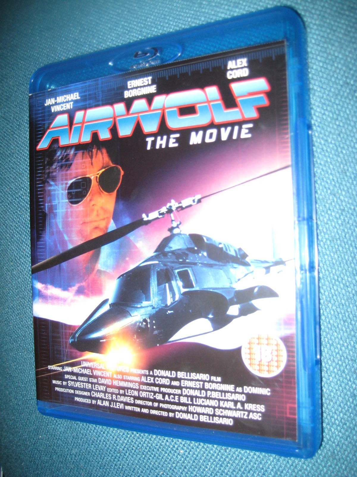 AIRWOLF THE MOVIE BLU RAY JAN-MICHAEL VINCENT ERNEST BORGNINE MINT DISC FREE P&P