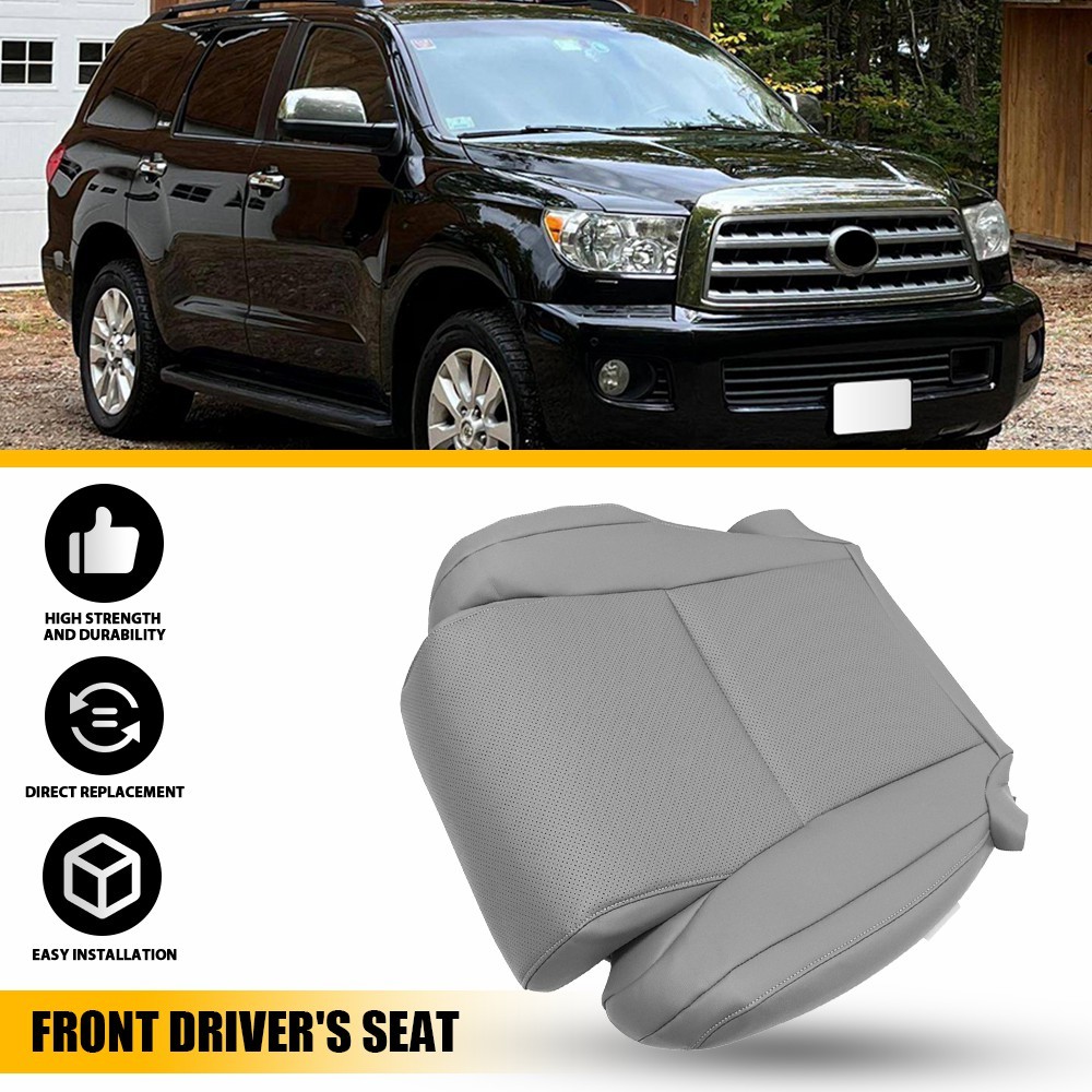 Driver Seat Bottom Protect Cover Gray For 2007-2013 Toyota Sequoia Tundra OEM