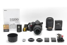   NEARMINT  SC 6,222 Nikon D3200 Digital SLR Camera 24.2MP Black 18-55mm 55-200mm