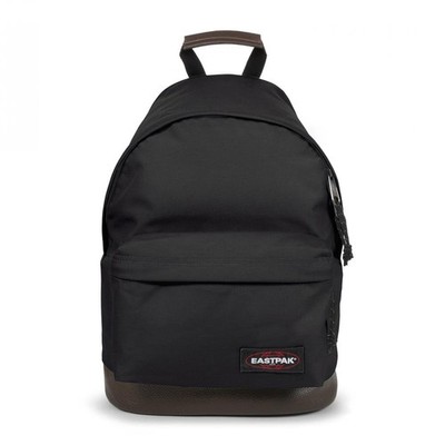 Eastpak Rucksack WYOMING Black 24L Leder-Unterseite Schule Büro Freizeit Schwarz