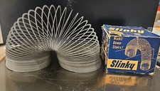   RARE 1940s Vintage Early James Original Slinky Toy Blue Box PAOLI, PA USA