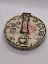 Vintage Japan Compact Pocket Mirror – Floral Vanity Design – Collectible – As Is