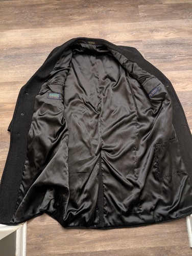 Vintage Chaps Ralph Lauren Trenchcoat Jacke Herren schwarz 100% Lammwolle Gr. 44 - Bild 15 von 23