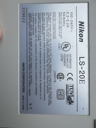 Nikon Coolscan II LS-20E 35mm Slide Film &Negative Scanner w/SCSI Card COMPLETE - 第 3/4 張圖片