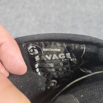 Salomon Savage Snowboard Boots Mens 27.0 US 9 Black Rubber Sole