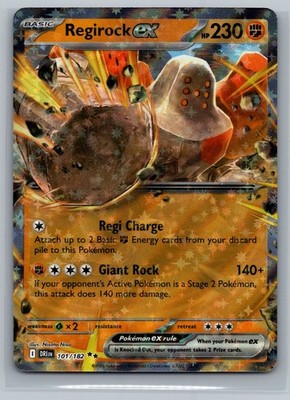 Regirock ex DRI #101/182 Double Rare Holo NM Pokemon