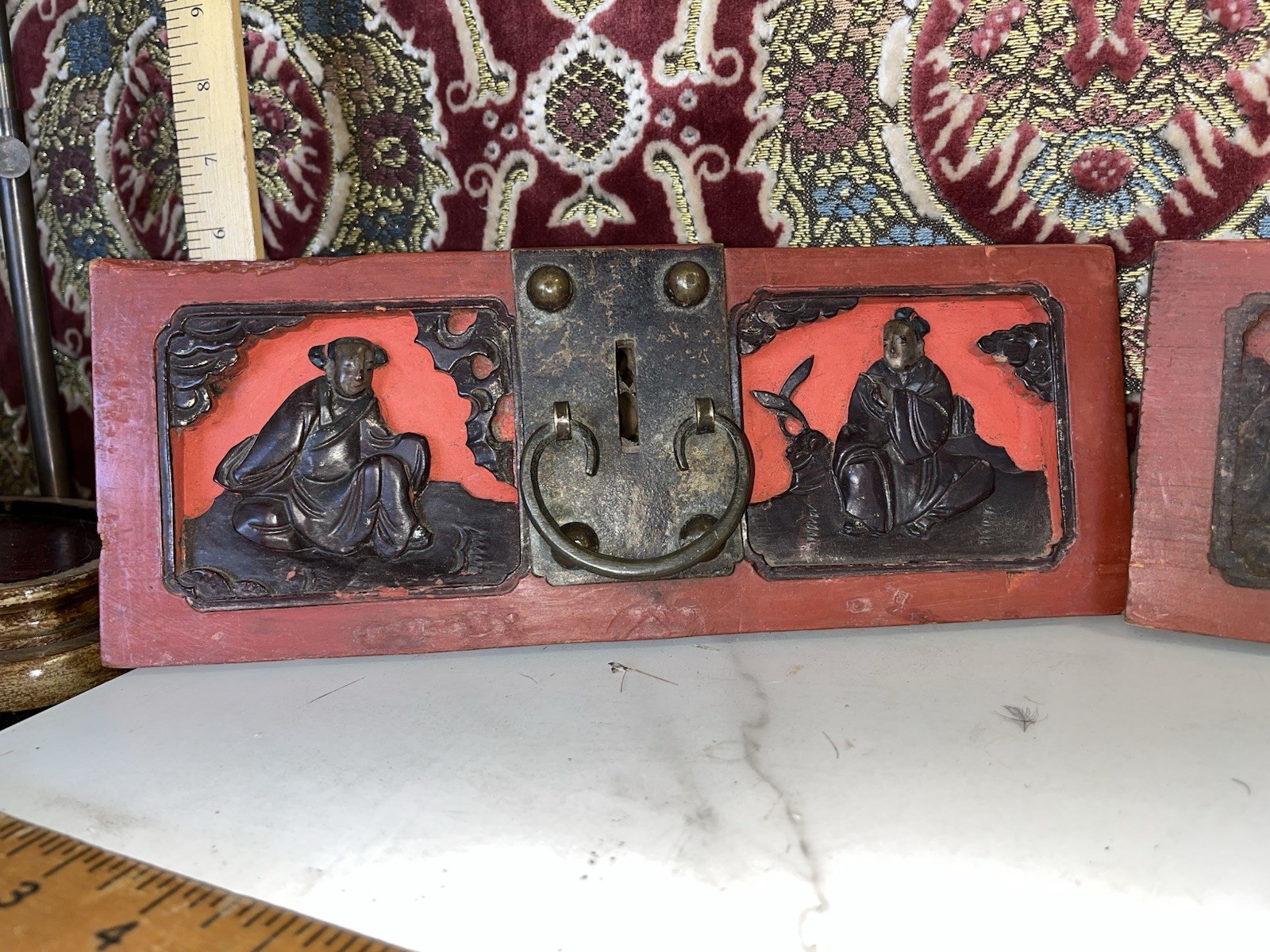 Antique Chinese Carved Wood Panels 