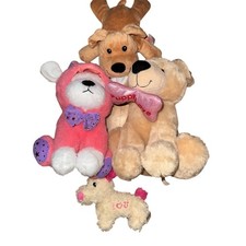 Plush Stuffed Animals Mixed Lot of 4 Dogs  Lamb Valentine Puppy Love 21in