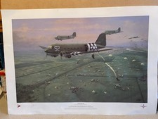 Douglas C47 Dakota Military aviation Art print  Arnhem Operation Market Garden