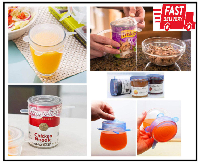 Pet Food Can Lids, Silicone Stretch Can Lids Covers for Dog Cat Food, Reusable