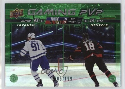2024-25 Upper Deck Series 1 Gaming PVP Green 5/199 John Tavares Tim Stutzle 0o45