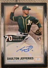 2021 Topps Series 2 70 Years of Baseball Daulton Jefferies Auto Black /199 RC