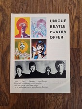 Original Beatles Richard Avedon Poster Order Form 1967