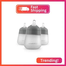Nanobebe Flexy Silicone Baby Bottle, Anti-Colic, Natural Feel, Non-Collapsing Ni