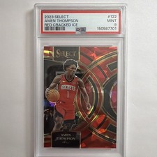 2023 Select - Premier Level - Amen Thompson #122 (RC) - Red Cracked Ice PSA 9!