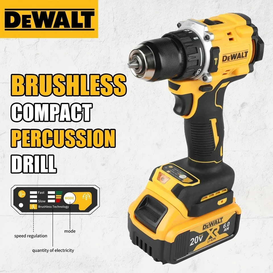 DEWALT DCD805 18V Cordless Combi Hammer, Electric Brushless Drill (No Battery). - Image 2 of 4