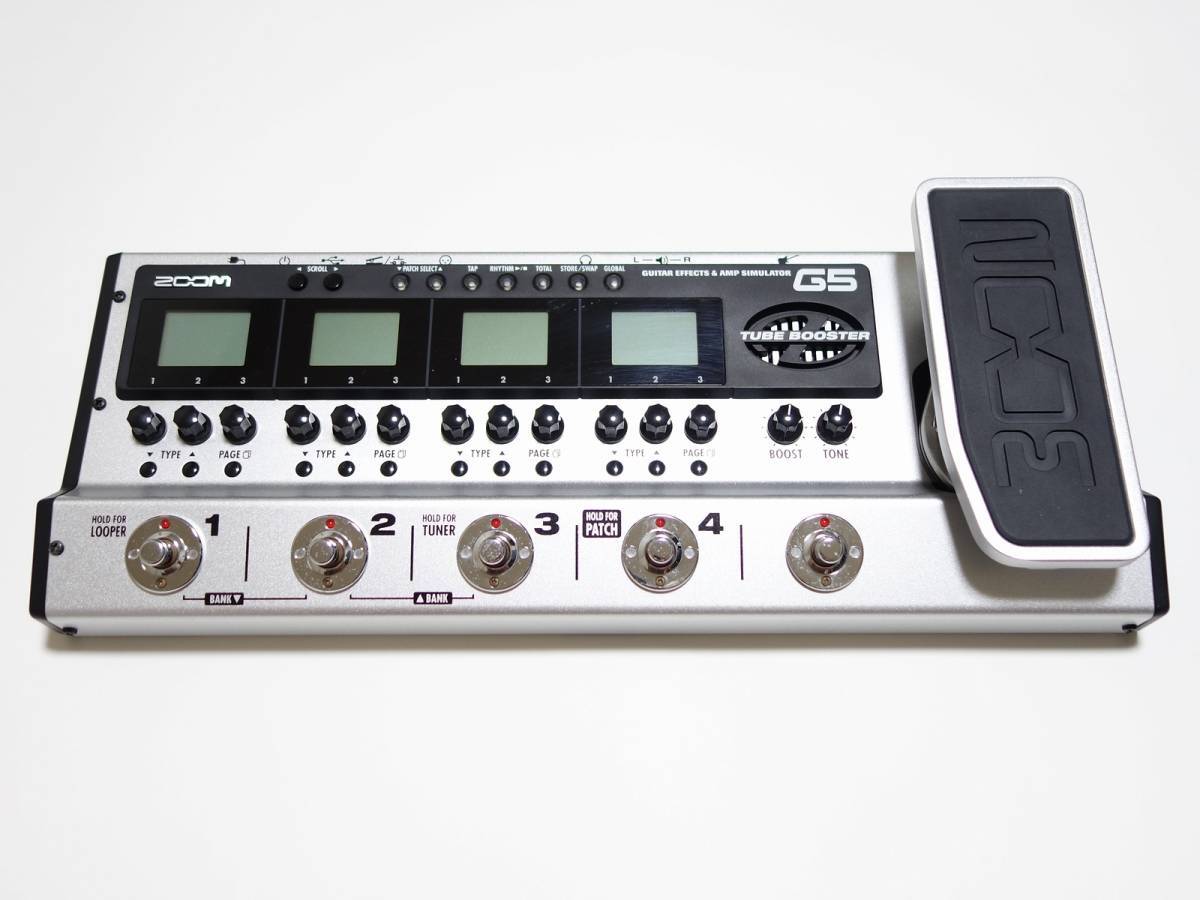 Zoom G5 Multi Effects Electric Guitar Pedal Effector Silver Used