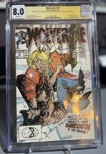 🔥Wolverine #10 CGC 8.0 SIGNED BY CHRIS CLAREMONT & BILL SIENKIEWICZ