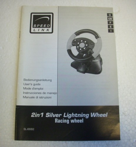 Bedienungsanleitung 2in1 Silver Lightning Wheel/Racing Wheel Lenkrad SPEED LINK