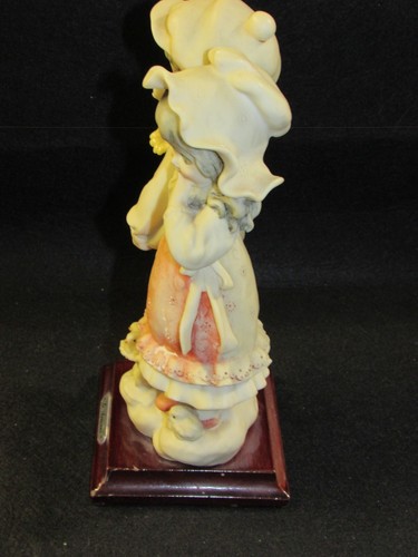 Vintage Florence Giuseppe Armani Junge & Mädchen hält Hände Figur auf Sockel Italien - Bild 5 von 8