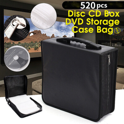 520 Disc CD DVD Organizer Holder Large Storage Case Bag Wallet Album Media Video