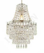 Modern Acrylic Crystal Ceiling Pendant Light Shade Easy Fit Chandelier Lampshade