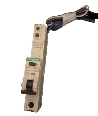 Crabtree Loadstar - 6HSR40/30C - 40a 30mA Typ C einpolig Class A RCBO unbenutzt