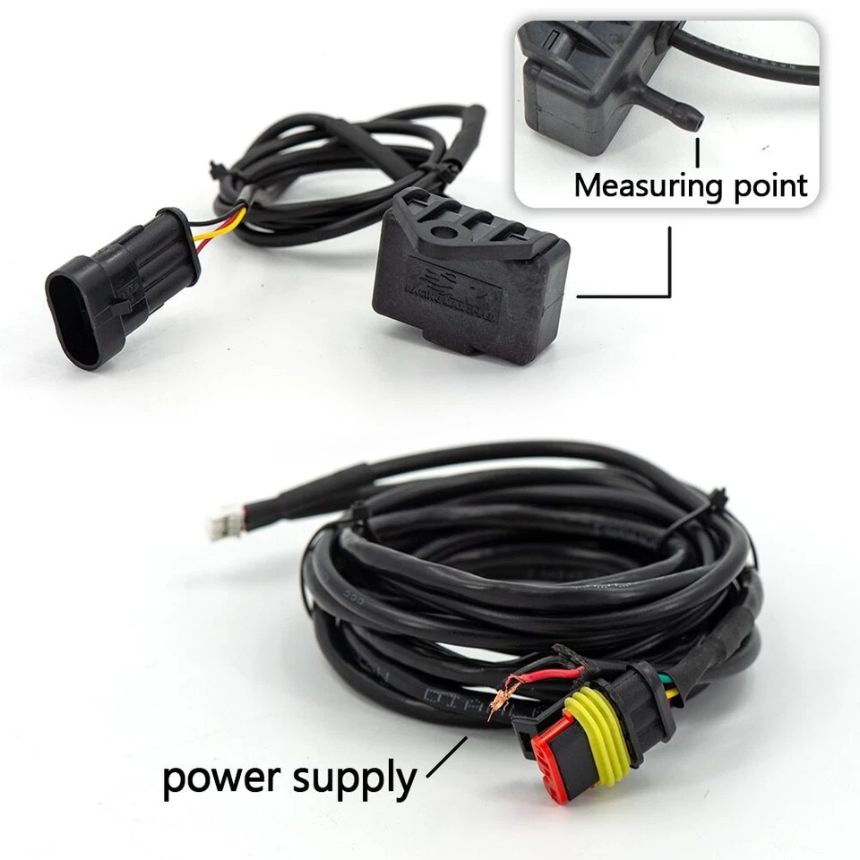 Uviversal Ultra-Thin 52mm -30~35psi Digital Electronic Turbo Boost Gauge Meter - Image 4 of 4