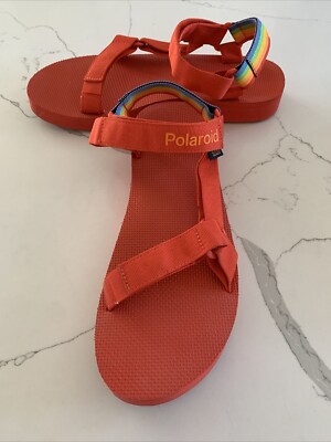 Teva x Polaroid Orange Midform Universal Molded Comfort Strappy Sandals Teva Midform Universal Canvas Sandal in Ginger | Smart Closet main image 4