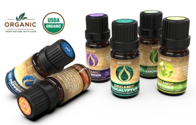 ECODROP Essential Oils Organic Pure Natural Aromatherapy Diffuser Oils Massage Fragrance