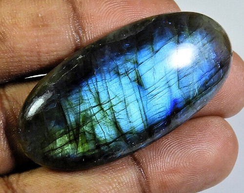 Lot Labradorite Naturelle 13x18 Mm Ovale Cabochon - 250 Carats Multi-Feu - Qualité AAAAA+