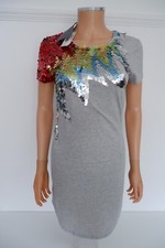 McQ Alexander Mcqueen Womens BRAND NEW Bodycon Short Dress Size XS Grey Sequin