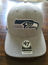 '47 truckers Seattle Seahawks transit Hat Cap grey mesh bold logo snapback nwt