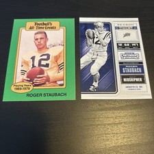 ROGER STAUBACH 1987 Hygrade All-Time Greats & 2018 Contenders Draft #85 (b2)